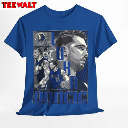 Trendy Luka Doncic Shirt, Comfort Mba Playoffs Short Sleeve Crewneck