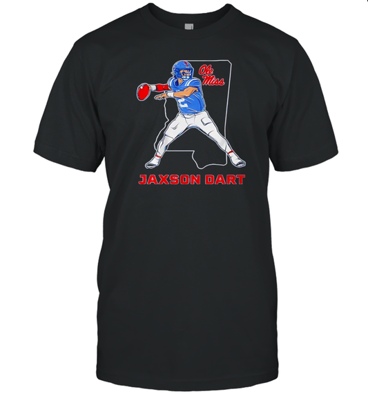 Jaxson Dart Ole Miss Rebels Football State Star T-Shirt