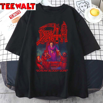 Death Rock Metal Scream Bloody Score Unisex T-Shirt