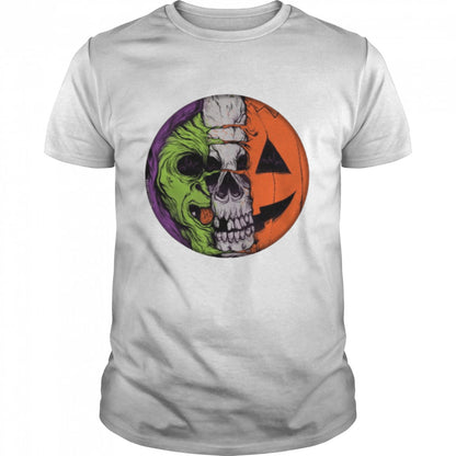 Zombie Skull Silver Shamrock Novelties Pumpkin shirts