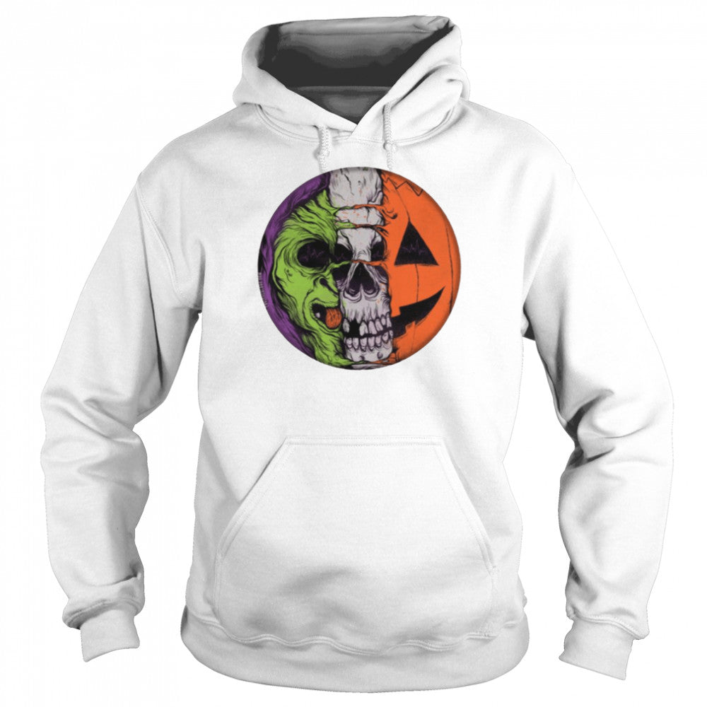 Zombie Skull Silver Shamrock Novelties Pumpkin shirts