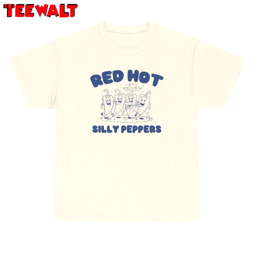 Red Hot Silly Peppers Must Have Shirt, New Rare Crewneck Long Sleeve For Women