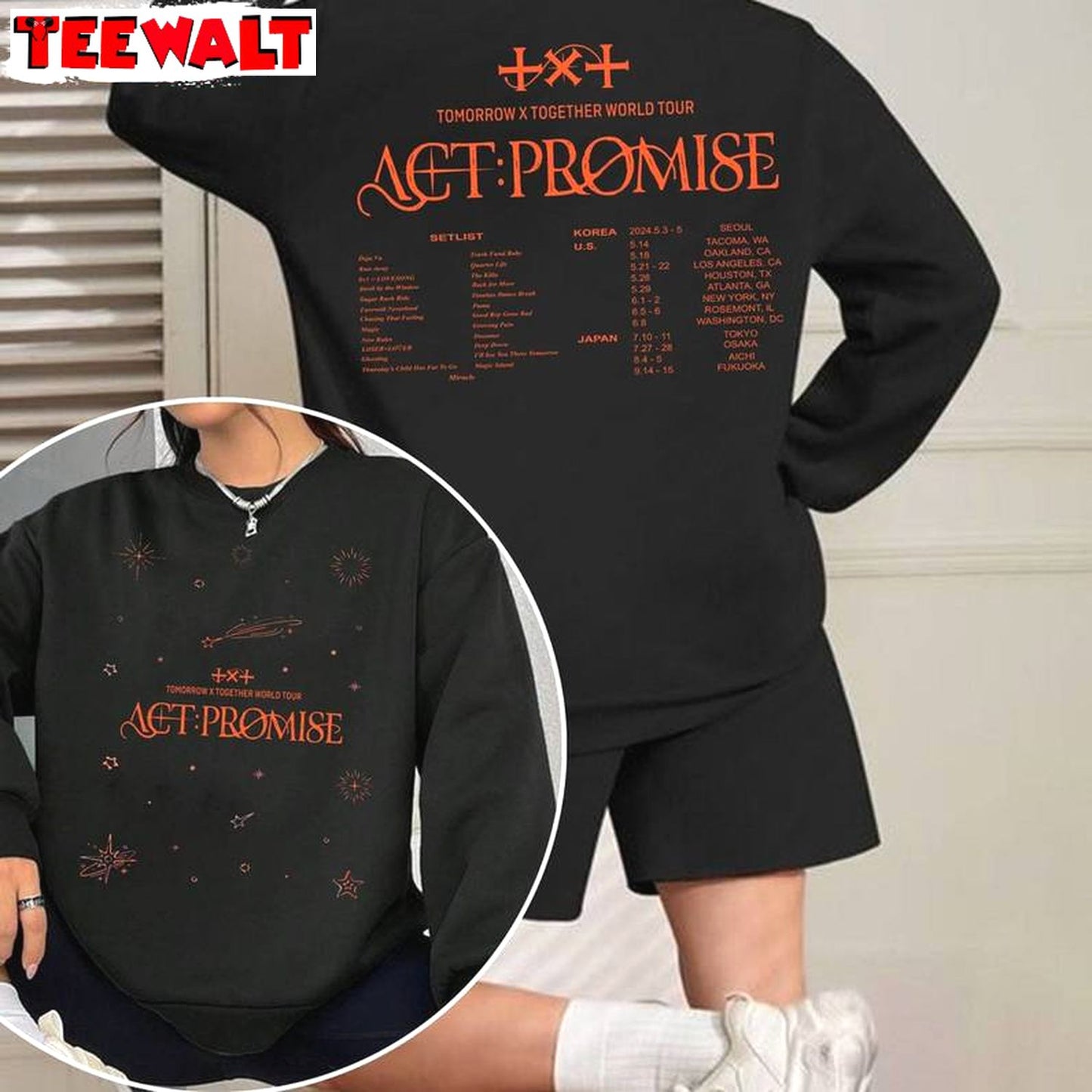 Txt Temptation Sweatshirt, Cool Design Txt Tour T