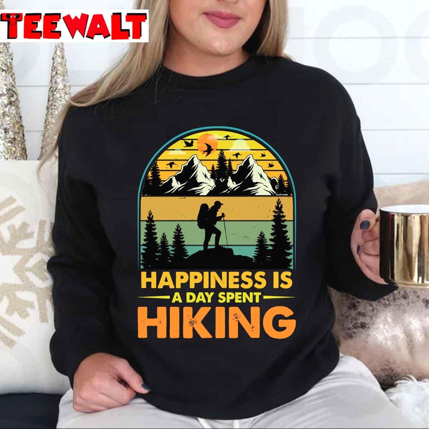 Happiness Is A Hiking Trail Unisex T-Shirt