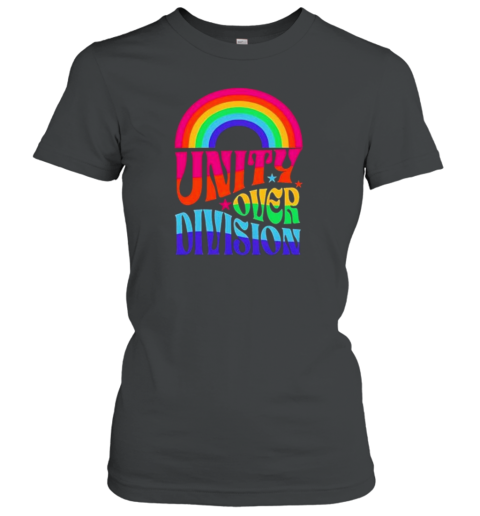 Harris Walz 2024 Unity Over Division Rainbow T-Shirt