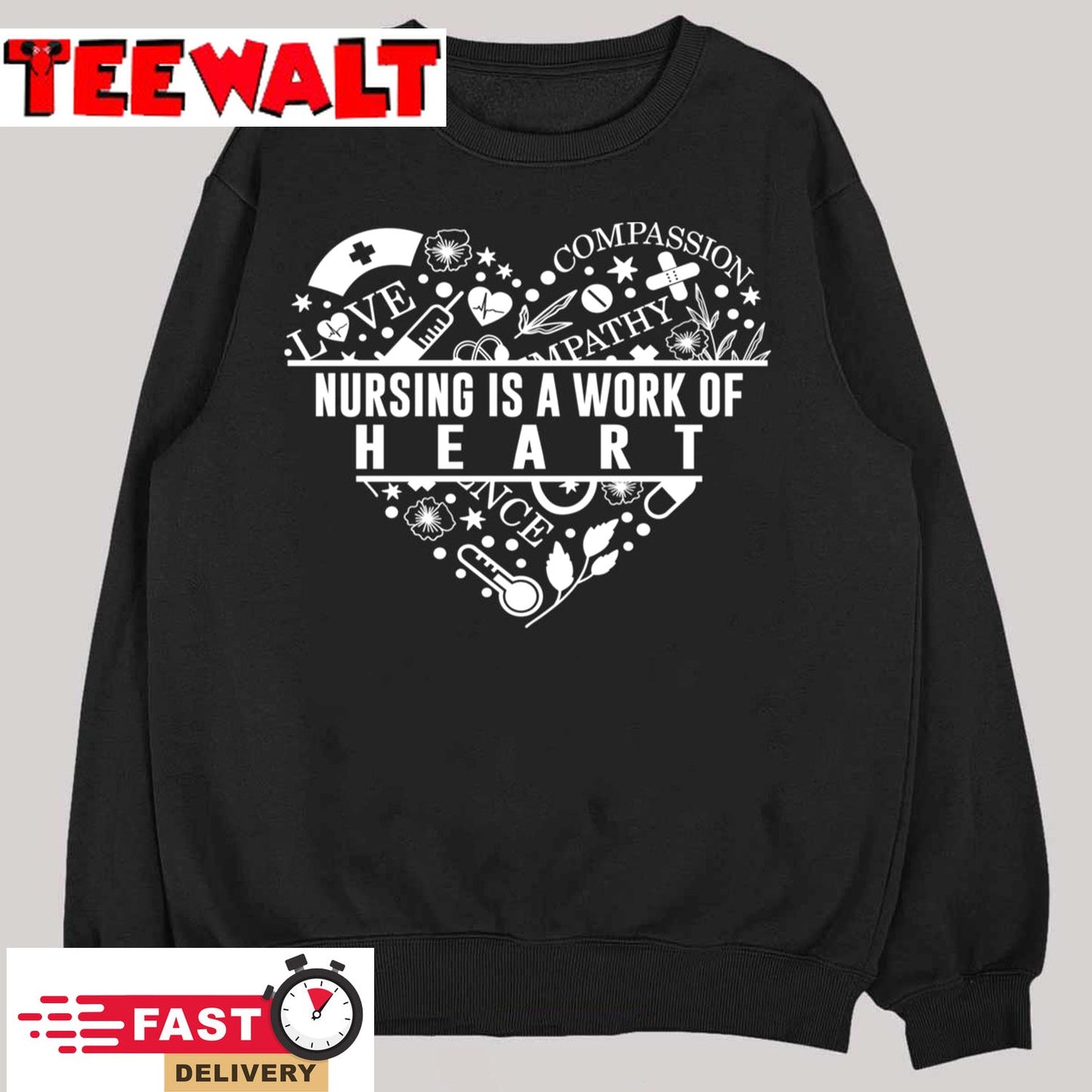 Nursing Is a Work Of Heart, International Nurses Day 2024 Long Sleeve T-Shirt