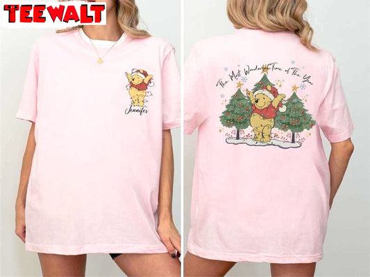 Winnie The Pooh Christmas Shirt, Pooh Bear Xmas Tee, For Family