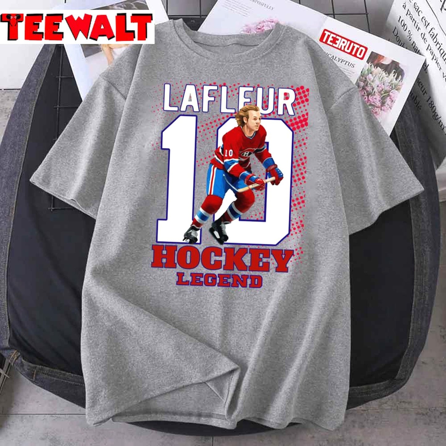 Guy Lafleur 10 Canadian Hockey Legend Unisex T-Shirt