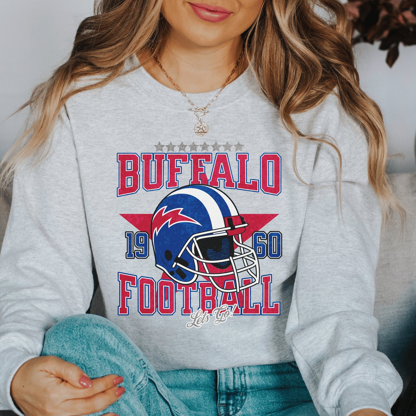 Buffalo Football Sweatshirt - Vintage Style Crewneck For Buffalo Fans