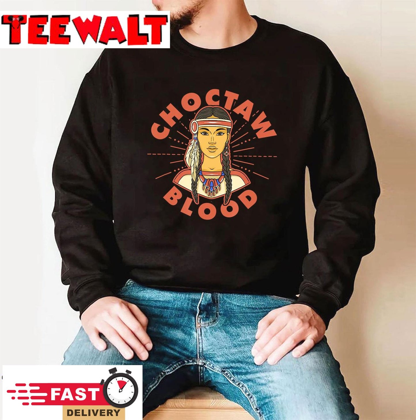 Choctaw Blood Proud Native American Woman Choctaw Tribe T-Shirt