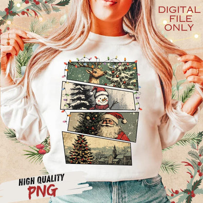 Retro Groovy Christmas Tee Funny Holiday Top