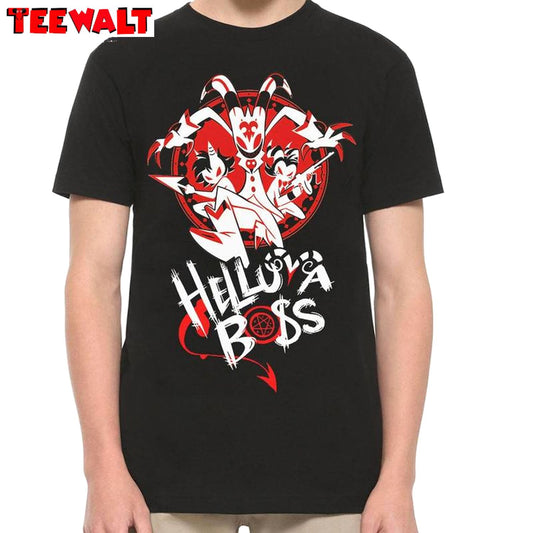 New Rare Hazbin Hotel Helluva Boss T Shirt , Cool Design Hazbin Hotel Shirt Long Sleeve