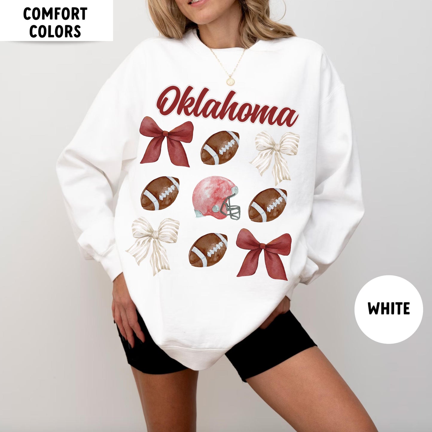 Comfort Colors Oklahoma Football Sweatshirt College Game Day Shirt