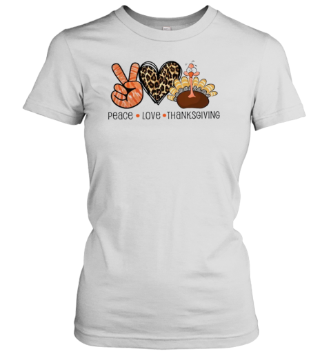 Peace Love And Thanksgiving Teacher T-Shirt