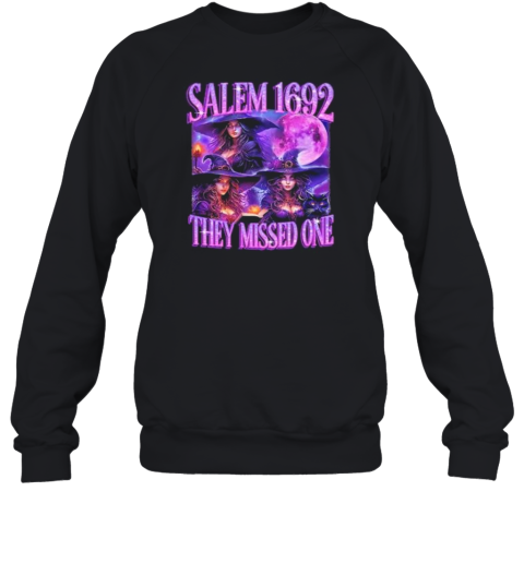 Salem 1692 They Missed One Halloween Witch Women Girl T-Shirt