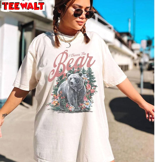 I Choose Bear Vintage Shirt, Feminist Crewneck For Women