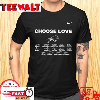 Official Choose Love Buffalo Bills Signatures Shirt