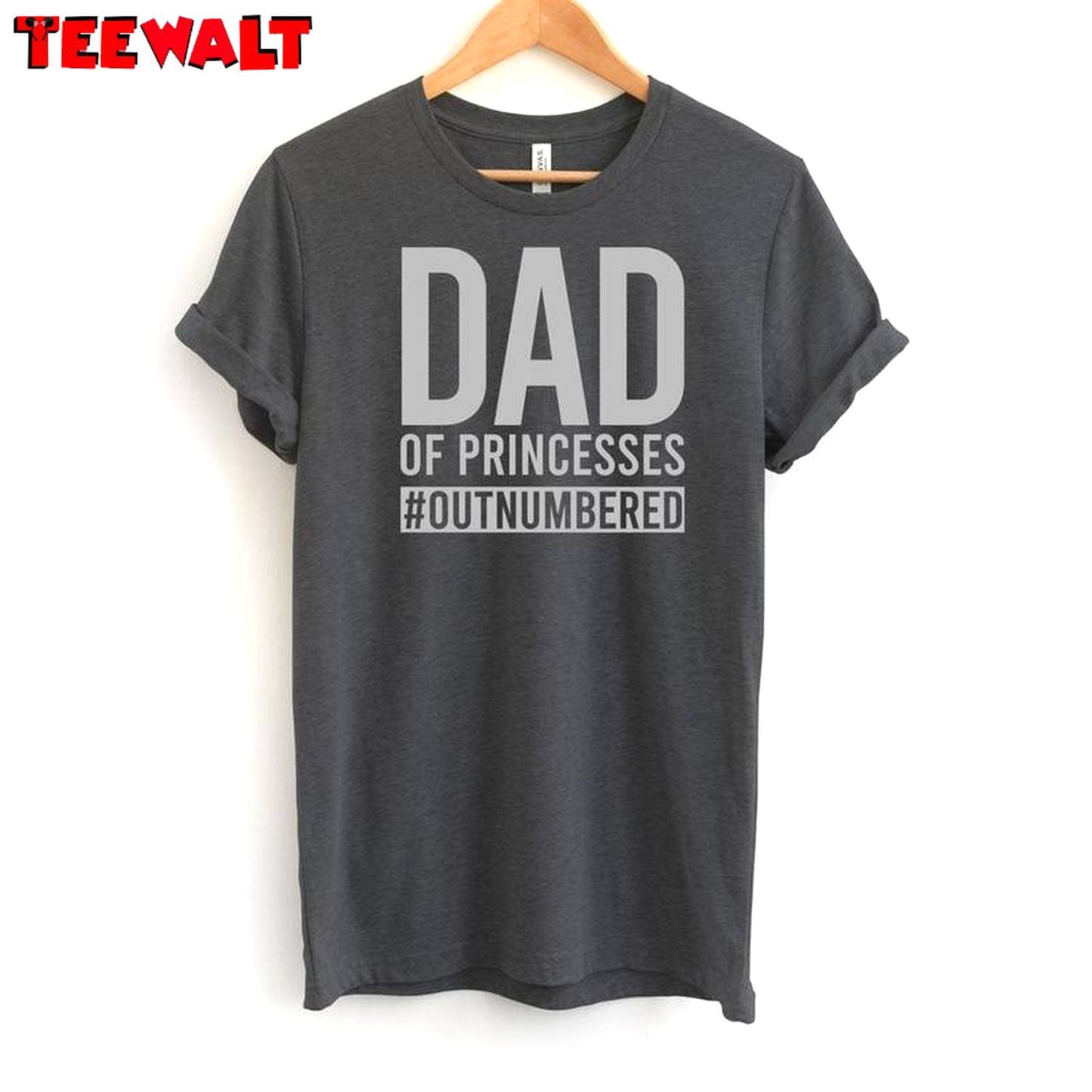 Girl Dad New Rare Shirt, Trendy Dad Of Princesses Outnumbered Sweater Hoodie