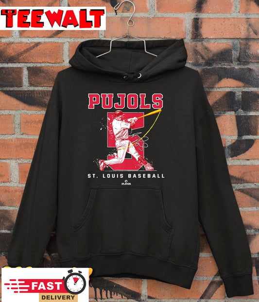 Number and Portrait Albert Pujols St Louis MLBPA Premium T-Shirt