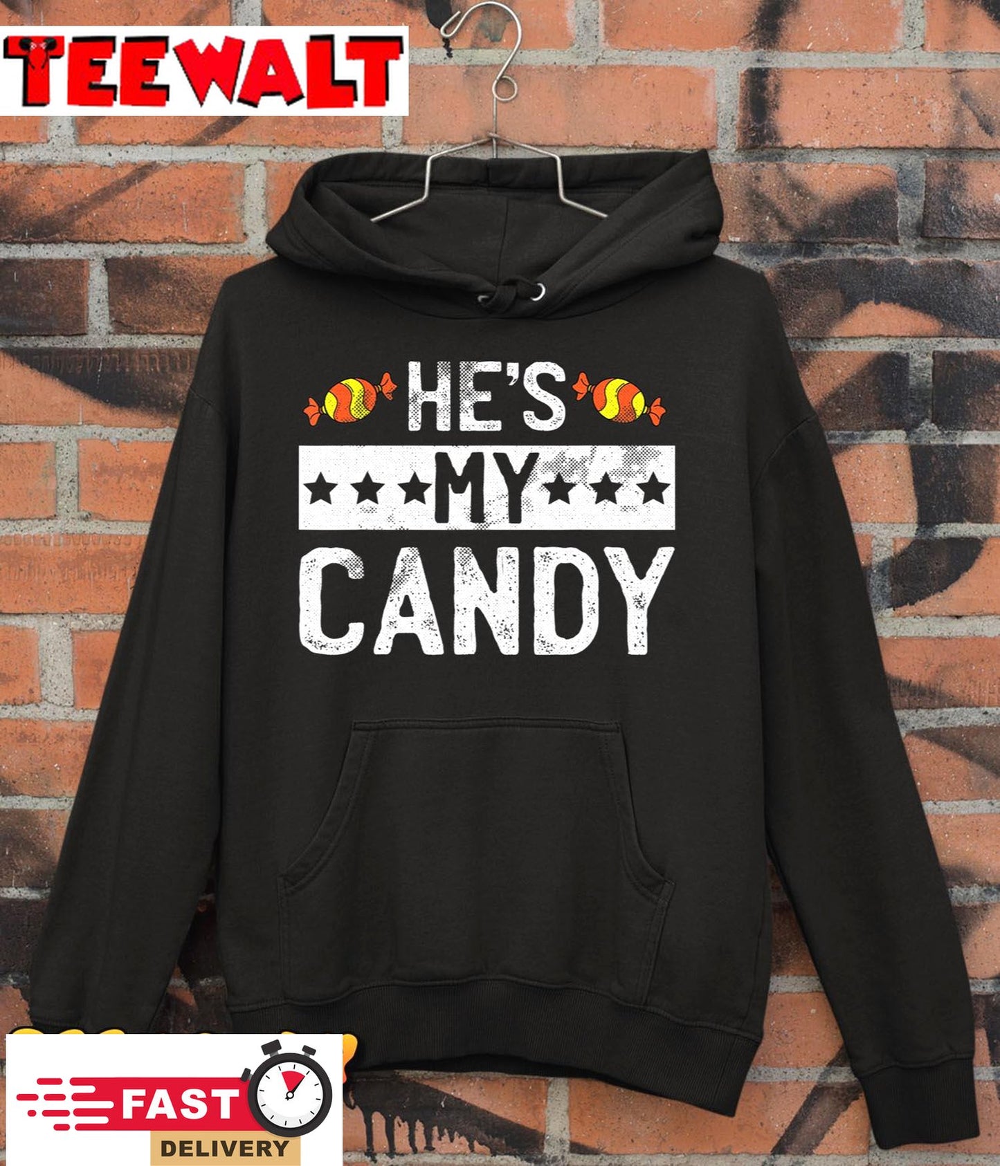 Hes My Candy Lazy Halloween Costume Funny Couple Matching T-Shirt